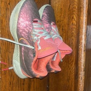 Nike Pink and Gray Kids Sneakers